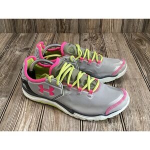 Under Armour Micro G Mantis Running Shoes Gray Pink 1235697-099 Women's Size 11